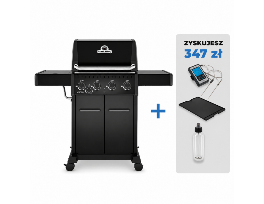 Grill gazowy Crown 440 Shadow + akcesoria (11242, 61935, 50945)